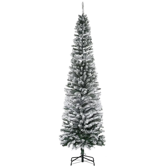 Cosycombe Snow-Flocked Slim Christmas Tree, 7.5ft Unlit
