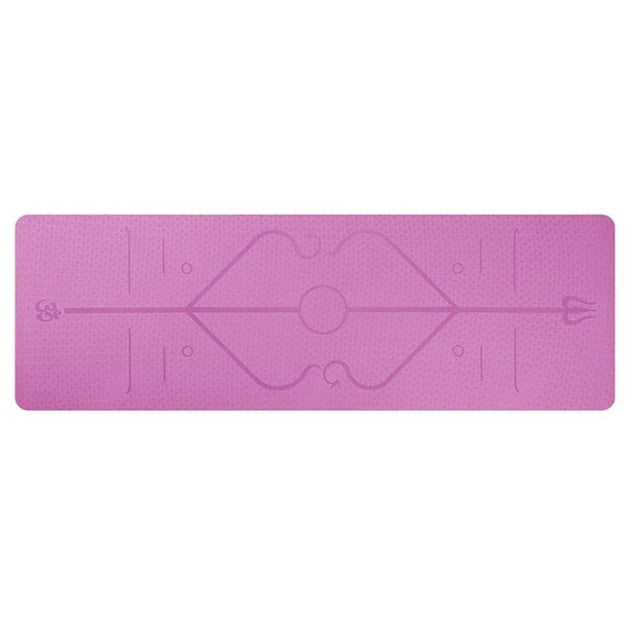 Cosycombe Non-slip yoga mat with alignment lines, 6 mm