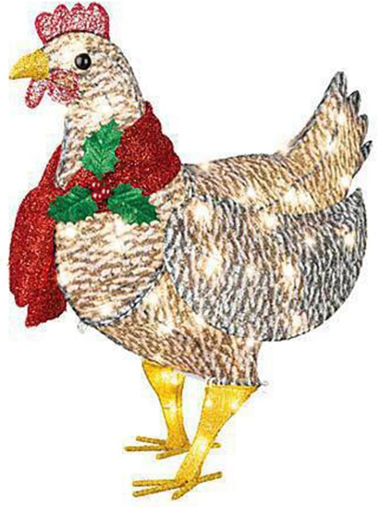 Cosycombe™ Light-Up LED Chicken with Scarf Christmas Decoration