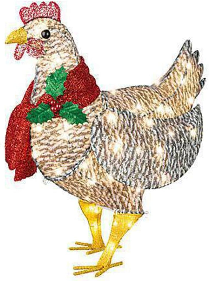 Cosycombe™ Light-Up LED Chicken with Scarf Christmas Decoration