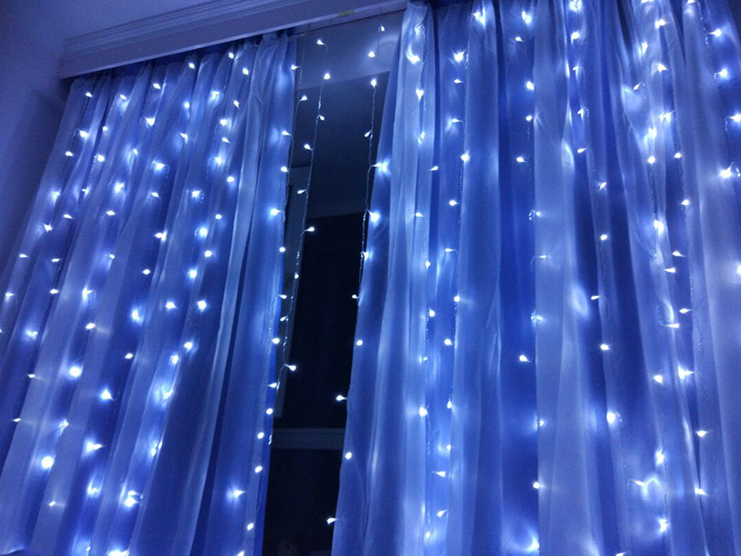 LED Curtain Lights 3x3m With 304 Beads For Parties