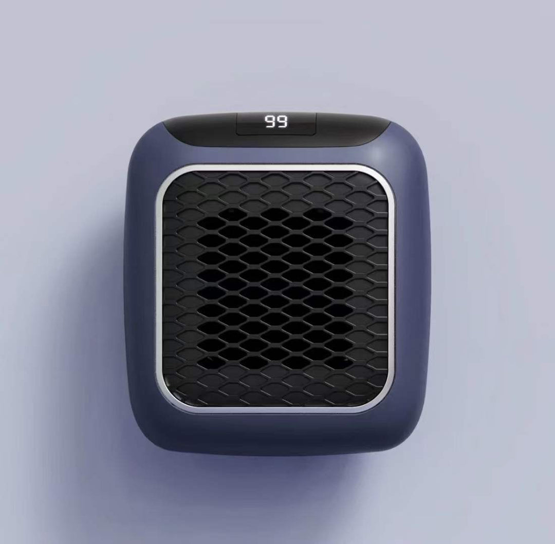 Compact wall socket heater with LED display