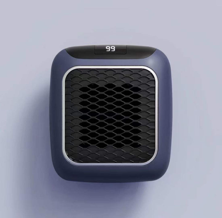 Compact wall socket heater with LED display