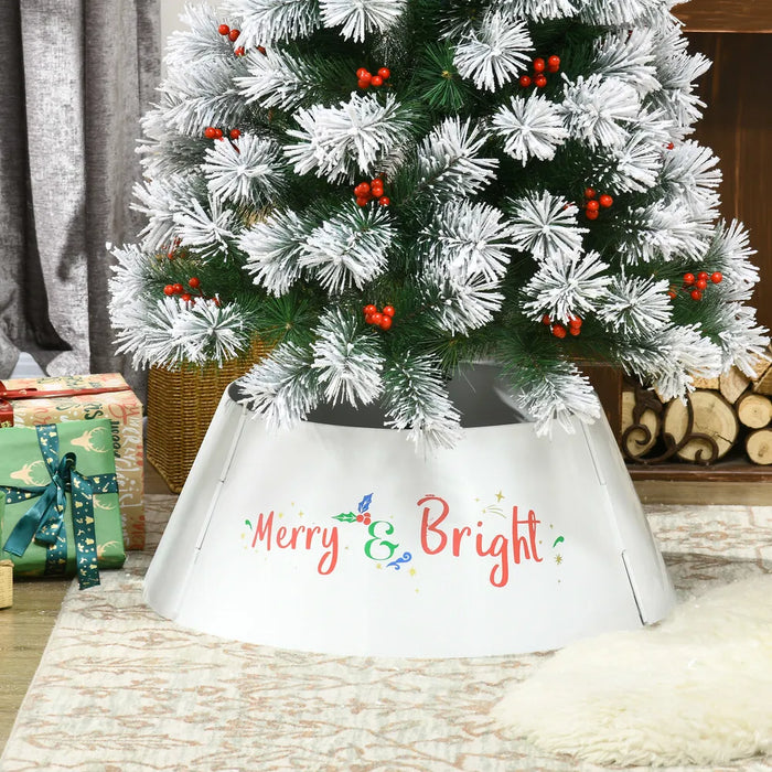 Cosycombe Metal Christmas Tree Collar with Merry & Bright Print