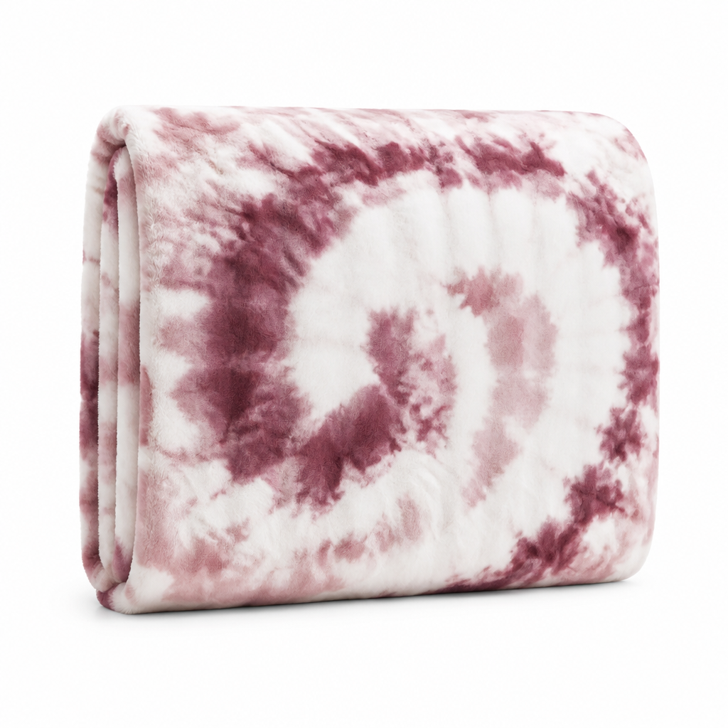 Cosycombe™ Swirl Tie-Dye Faux Fur Throw – Soft and Breathable