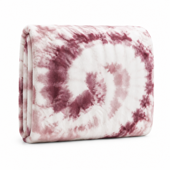 Cosycombe™ Swirl Tie-Dye Faux Fur Throw – Soft and Breathable