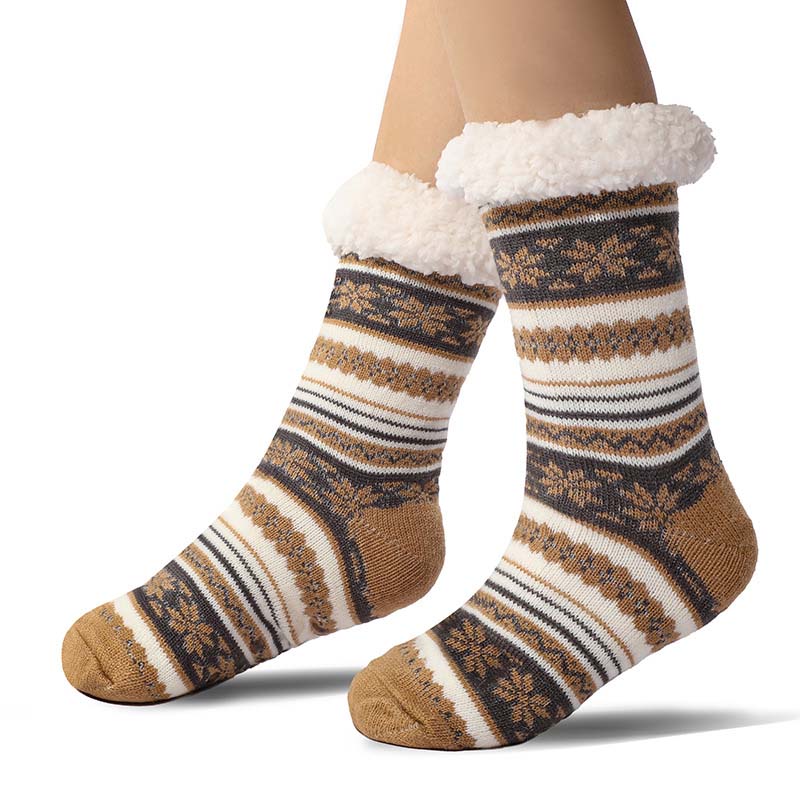 Cosycombe™ Ultra-Thick Snowflake Slipper Socks with Silicone Grips