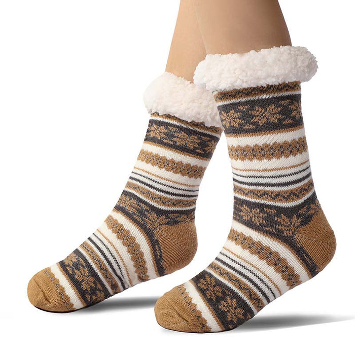 Cosycombe™ Ultra-Thick Snowflake Slipper Socks with Silicone Grips