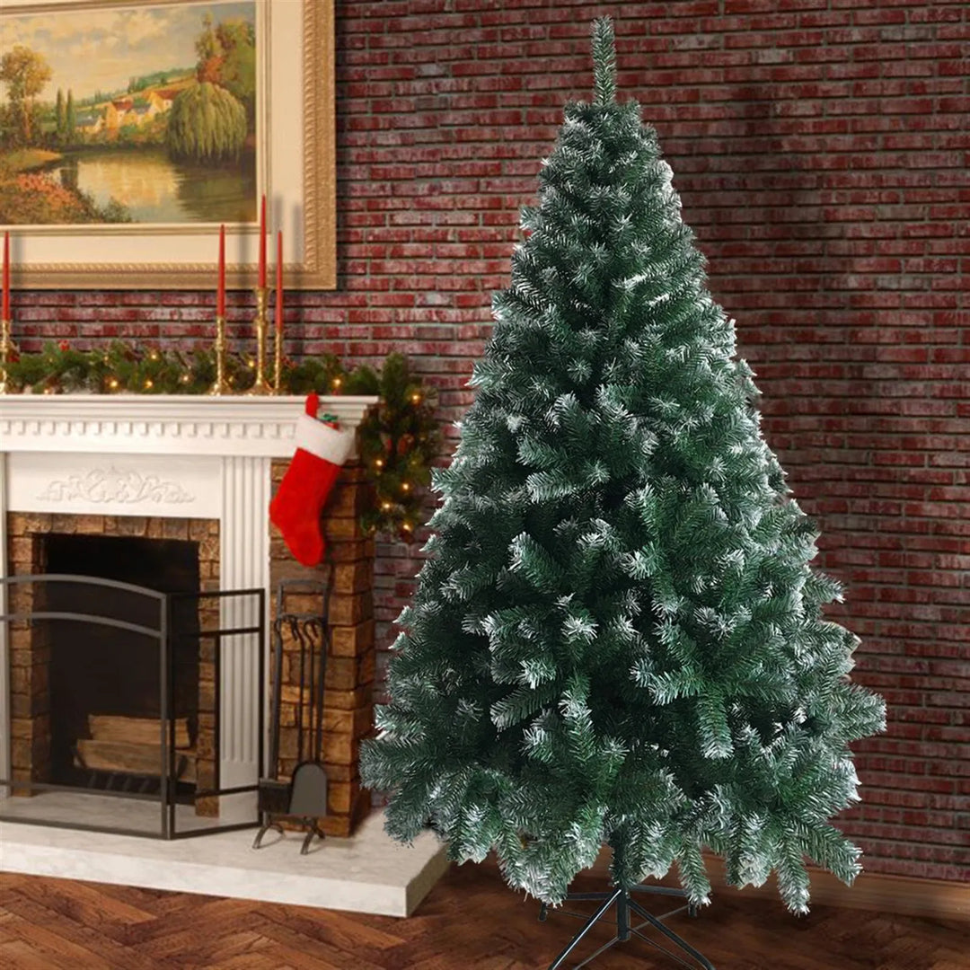 Light green tree with white frosted tips