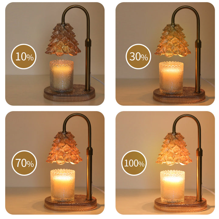 White Candle Warmer Lamp With Dimmer And 2-8 Hour Timer