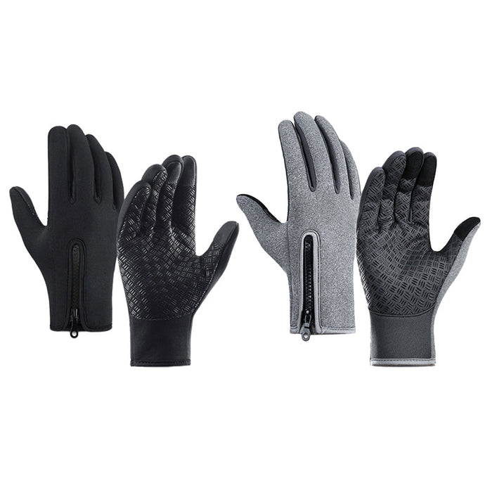 Cosycombe™ Warm Thermal Gloves with 3 Touchscreen Fingers and Zip Fit