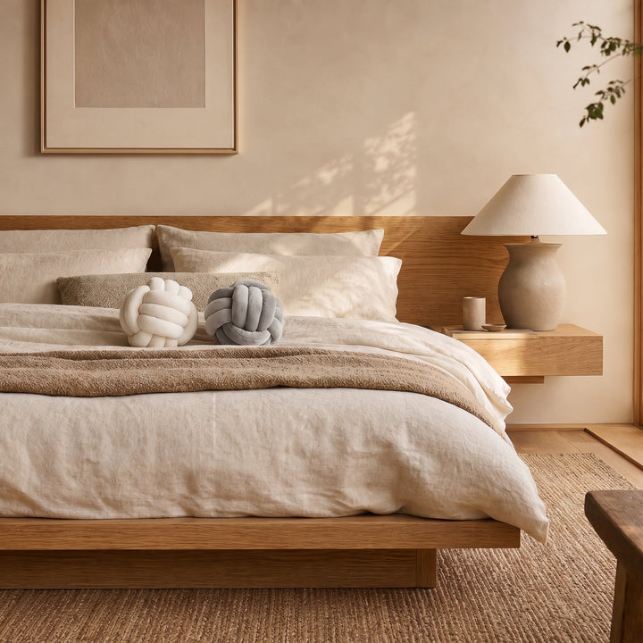 Cosycombe™ Velvet Knot Ball Cushion, Sculptural and Plush