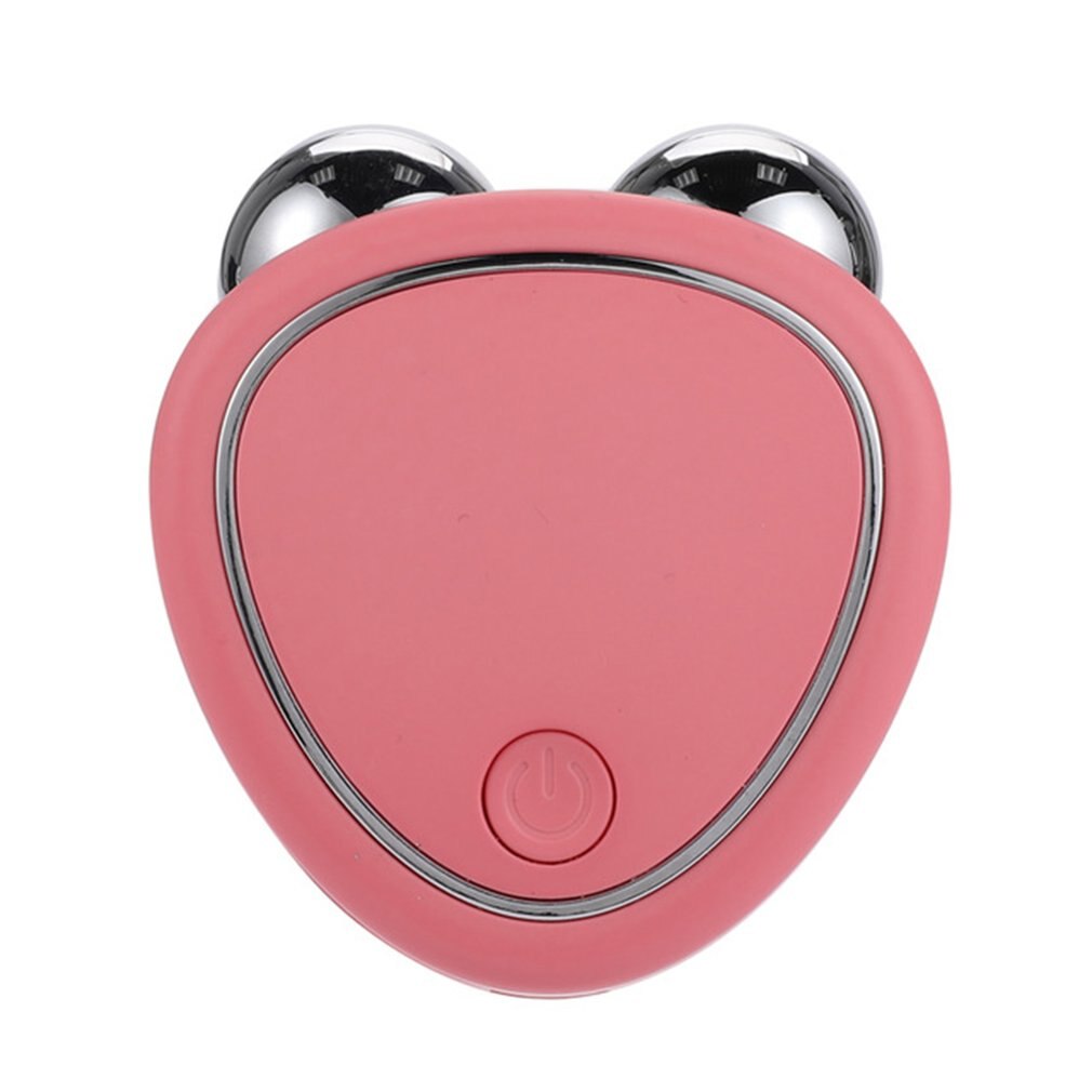Handheld double roller facial massager