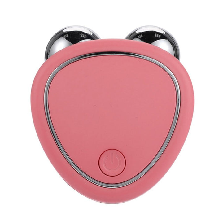 Handheld double roller facial massager