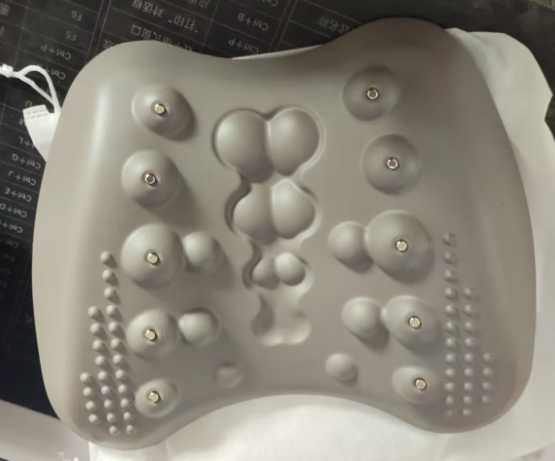 Curved foam lumbar stretch pillow