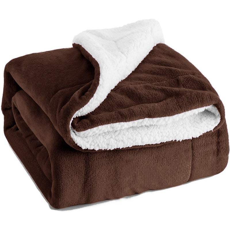 Sherpa Lamb Fleece Blanket in Flannel, 130 x 160cm