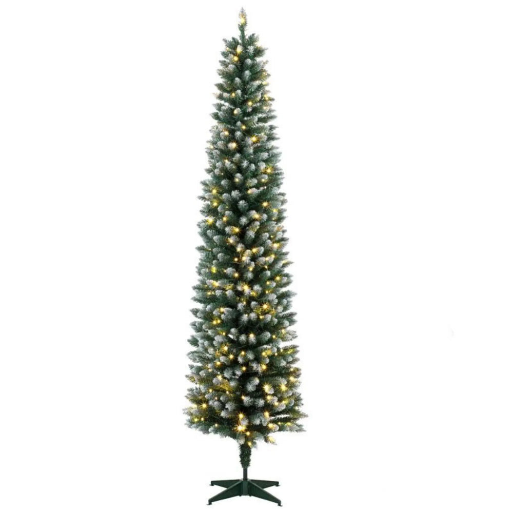 Frosted slim pencil tree with remote