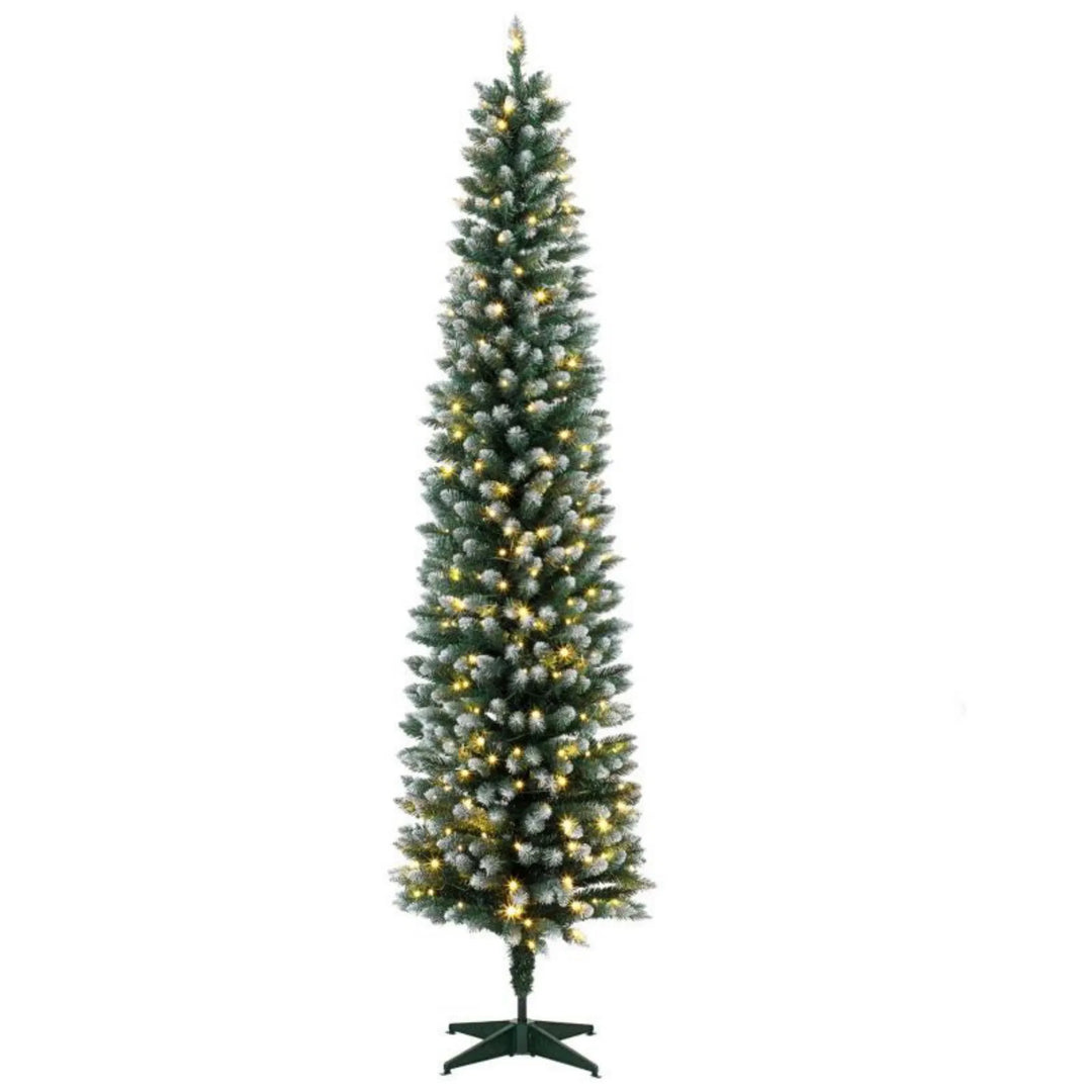 Frosted slim pencil tree with remote