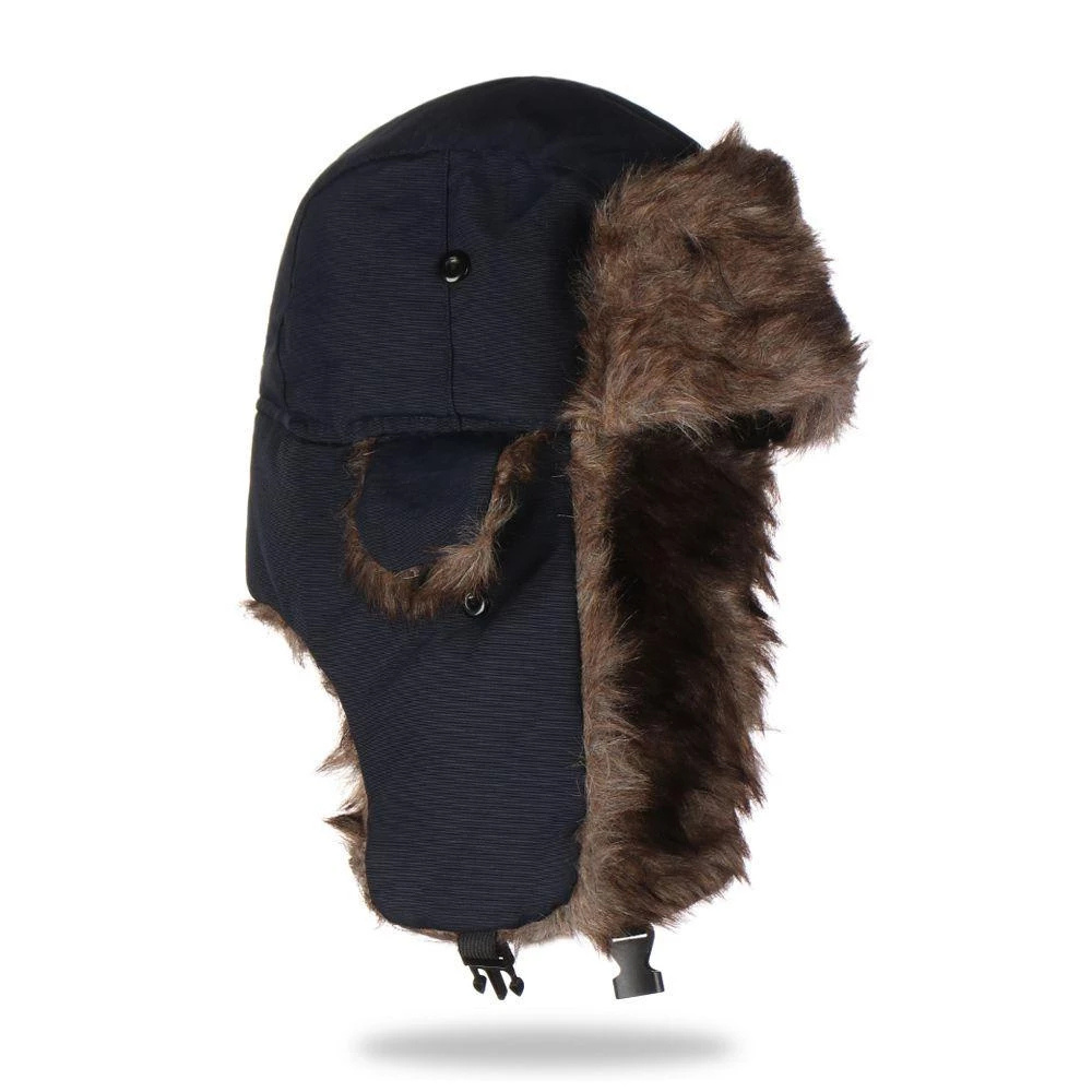 Cosycombe™ Faux Fur Aviator Trapper Hat with Warm Earflaps