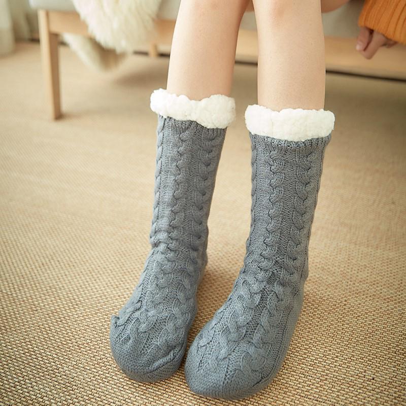 Cosycombe™ Thick Fleece-Lined Winter Socks with Anti-Slip Sole
