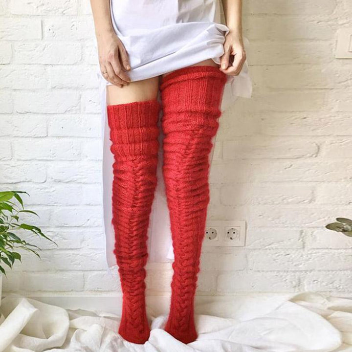 Cosycombe™ Hand-Knitted Over-the-Knee Socks for Boots and Winter