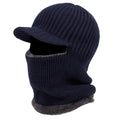 Cosycombe™ Knitted Balaclava Beanie with Visor and Plush Lining