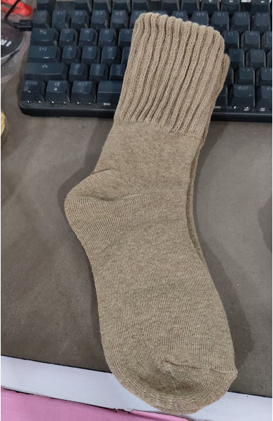 Cosycombe Thick Knit Crew Socks with Ribbed Cuff
