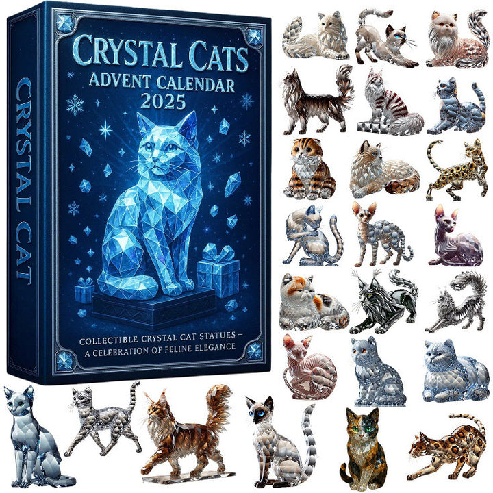 Advent calendar with acrylic Christmas ornaments
