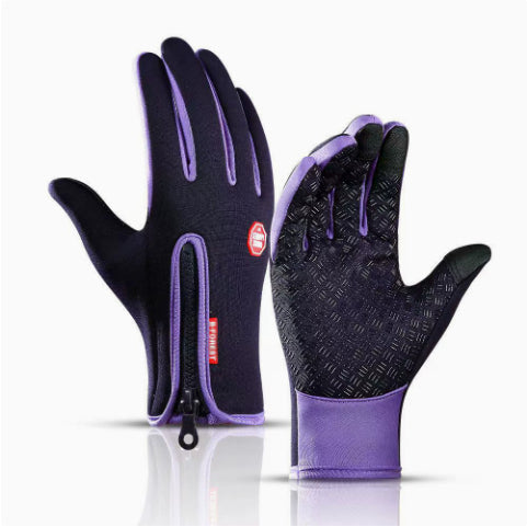 Cosycombe Touchscreen Winter Gloves with Zip Cuff and Fleece Lining