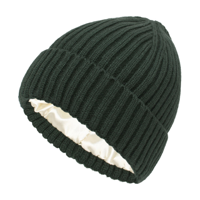 Cosycombe Ribbed Beanie with Hair Friendly Satin Lining