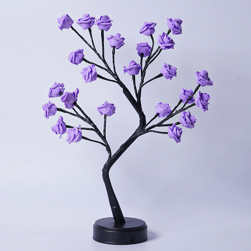 LED Rose Tree Lamp – USB Flower Night Light Gift