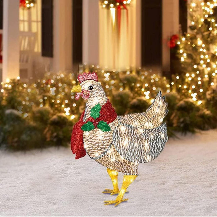 Cosycombe™ Light-Up LED Chicken with Scarf Christmas Decoration