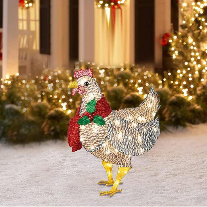 Cosycombe™ Light-Up LED Chicken with Scarf Christmas Decoration