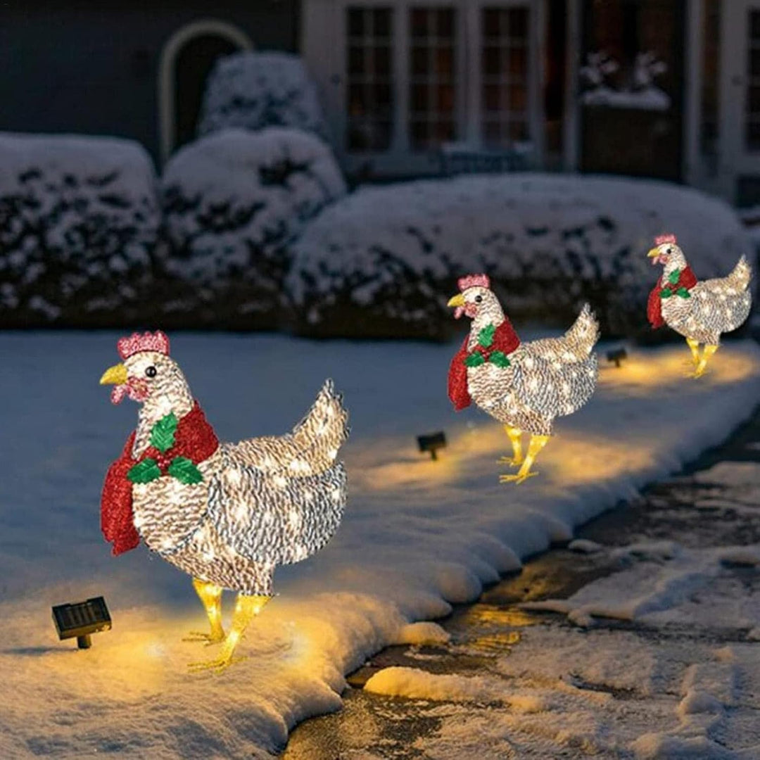 Cosycombe™ Light-Up LED Chicken with Scarf Christmas Decoration