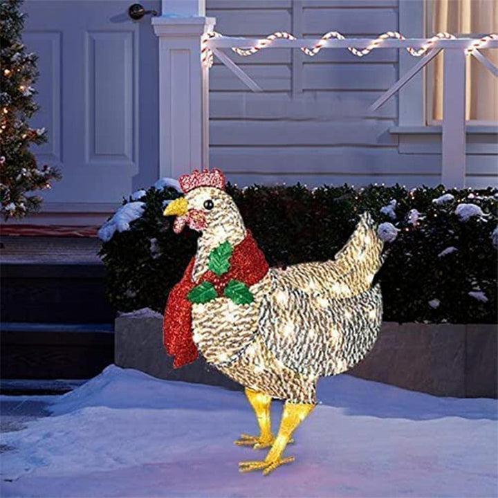 Cosycombe™ Light-Up LED Chicken with Scarf Christmas Decoration