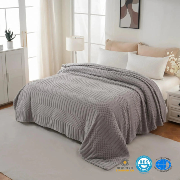 Cosycombe™ Fluffy Plush Fleece Throw for Sofas, Chairs and Beds