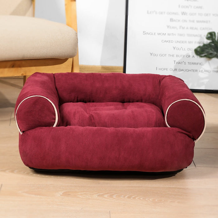 Cosycombe Sofa-style pet bed with plush raised bolsters