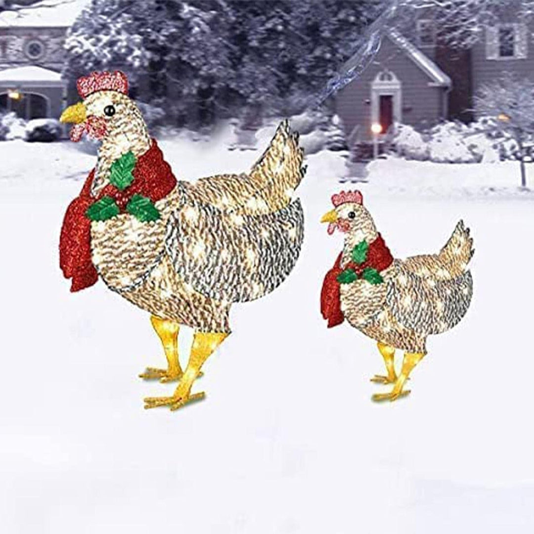Cosycombe™ Light-Up LED Chicken with Scarf Christmas Decoration