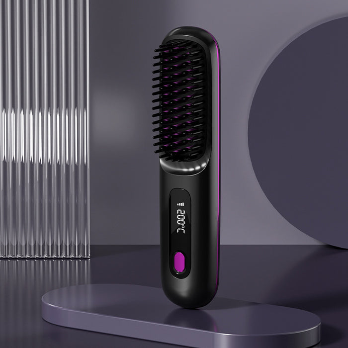 Cosycombe Cordless hair straightener brush with LCD display