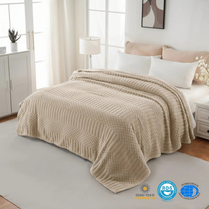 Cosycombe™ Fluffy Plush Fleece Throw for Sofas, Chairs and Beds
