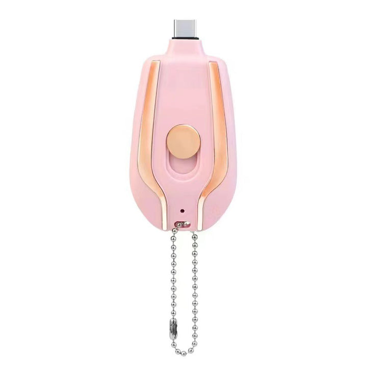 Keychain mini power bank attached to keys