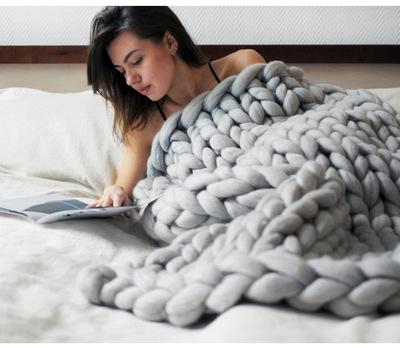 Cosycombe™ Chunky Knit Blanket in Soft Microfibre, Twelve Colours
