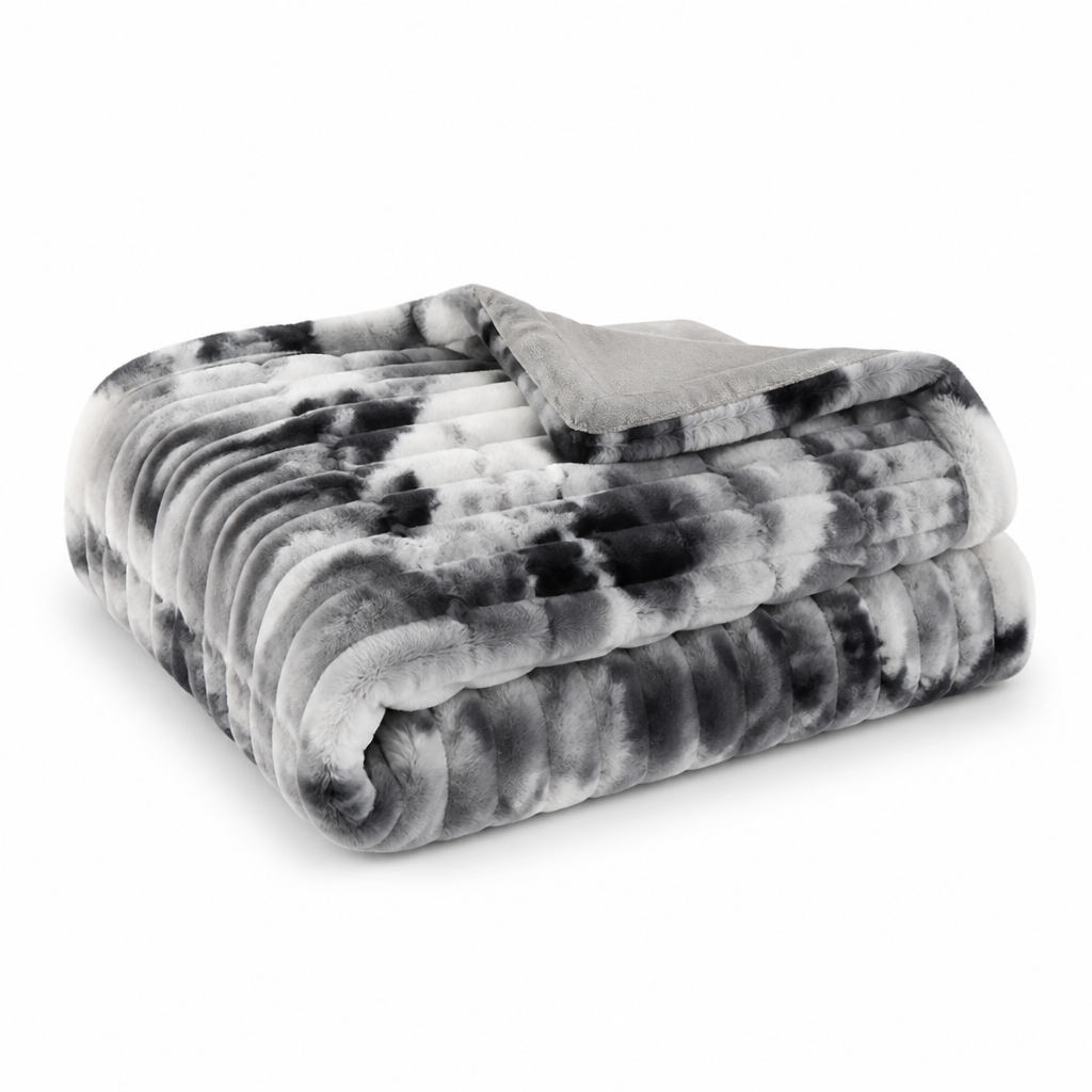 Cosycombe™ Reversible Swirl Faux Fur Blanket With Breathable Back