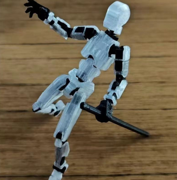 Cosycombe 3D-printed poseable robot figure with accessories