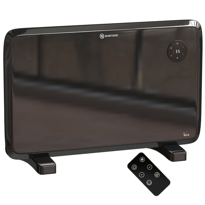 Cosycombe Black Panel Heater 1200W, Silent with Weekly Timer