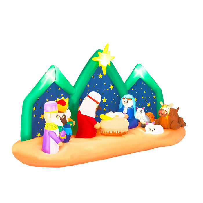 Cosycombe Inflatable Nativity Scene with Starry Backdrop, 275cm