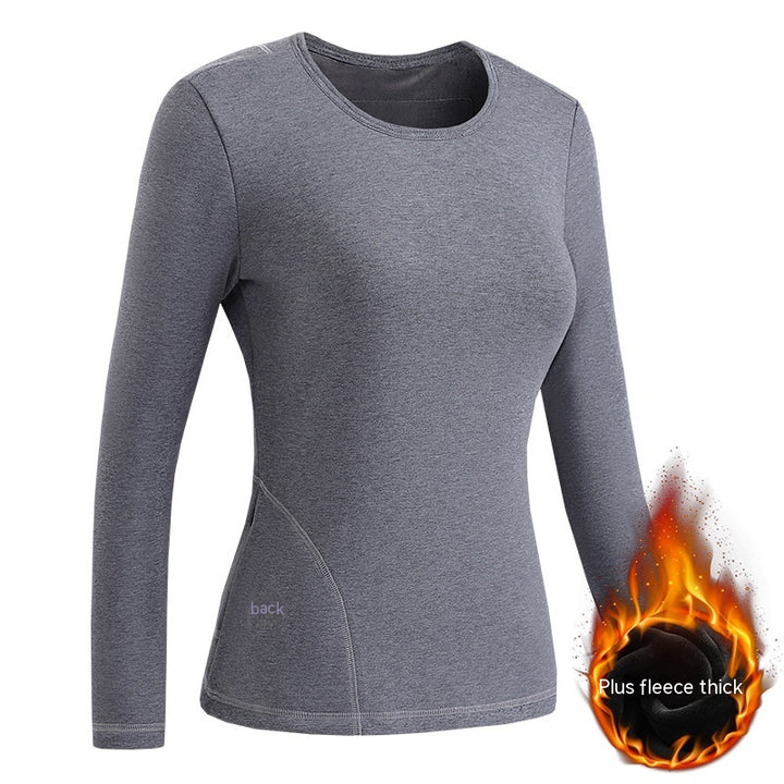 Black heated thermal top and long johns set