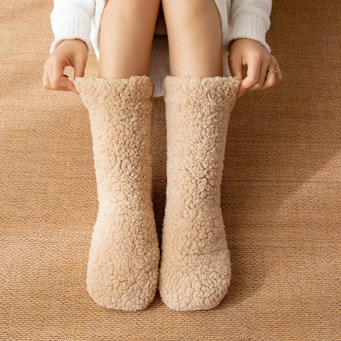 Cosycombe Extra Thick Fluffy House Socks with Grip