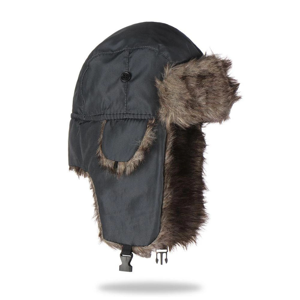 Cosycombe™ Faux Fur Aviator Trapper Hat with Warm Earflaps