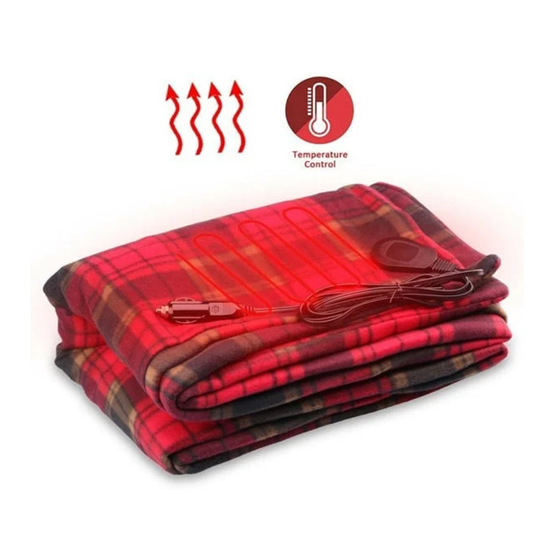 Cosycombe™ 12V Heated Car Blanket in Soft Fleece for Cold Journeys